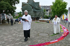 Bluemteppich auf dem Naumburegr Marktplatz (Foto: Karl-Franz Thiede)